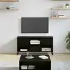 Image de Meuble Tv Chêne Noir 100 X 36 X 49,5 Cm Bois D'ingénierie Vidaxl