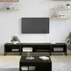 Image de Meuble Tv Chêne Noir 170,5 X 36 X 30,5 Cm Bois D'ingénierie Vidaxl