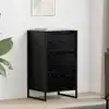 Image de Buffet Chêne Noir 42 X 36 X 75.5 Cm Bois D'ingénierie Vidaxl