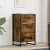Image de Buffet Chêne Fumé 42 X 36 X 75.5 Cm Bois D'ingénierie Vidaxl