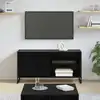 Image de Meuble Tv Chêne Noir 100 X 36 X 49,5 Cm Bois D'ingénierie Vidaxl