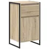 Image de Buffet industriel - vidaXL - Sonoma - Bois dingénierie - 81x36x150.5 cm - Avec tiroir - Avec porte