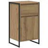 Image de Buffet industriel - vidaXL - Chêne Artisan - Bois dingénierie - 43x36x755 cm - Avec tiroir - Avec porte