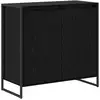 Image de Vidaxl meuble d'appoint chêne noir 79 x 36 x 75 cm bois d'ingénierie