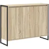 Image de Meuble dappoint en bois dingénierie - vidaXL - Sonoma - 965x30x75 cm - 3 portes - Style industriel