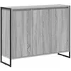 Image de Armoire latérale industrielle - vidaXL - Gris Sonoma - 965x30x75 cm - Bois dingénierie - 3 portes - Rangement spacieux