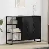 Image de Meuble D'appoint Chêne Noir 96,5 X 30 X 75 Cm Bois D'ingénierie Vidaxl