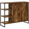 Image de Vidaxl meuble d'appoint chêne fumé 96,5 x 30 x 75 cm bois d'ingénierie