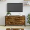 Image de Meuble Tv Chêne Fumé 100 X 36 X 49.5 Cm Bois D'ingénierie Vidaxl