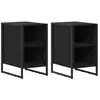 Image de Vidaxl table de chevet 2 pcs chêne noir 39.5 x 30 x 50 cm