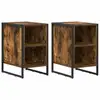 Image de Vidaxl table de chevet 2 pcs chêne fumé 39.5 x 30 x 50 cm