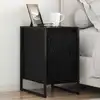Image de Table De Chevet Chêne Noir 39,5 X 30 X 50 Cm Bois D'ingénierie Vidaxl