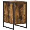 Image de Vidaxl table de chevet chêne fumé 39,5 x 30 x 50 cm bois d'ingénierie