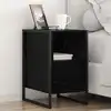Image de Table De Chevet Avec Tiroir 2 Pcs Chêne Noir 39,5 X 30 X 50 Cm Vidaxl