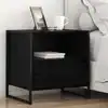 Image de Table De Chevet Chêne Noir 50 X 39,5 X 50 Cm Bois D'ingénierie Vidaxl