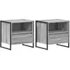 Image de Vidaxl table de chevet avec tiroir 2 pcs gris sonoma 50 x 39,5 x 50 cm
