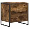 Image de Vidaxl table de chevet chêne fumé 50 x 39,5 x 50 cm bois d'ingénierie