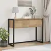 Image de Table D'appoint Avec Tiroir Chêne Artisan 100 X 36 X 75 Cm Vidaxl