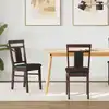 Image de Chaise De Salle À Manger 2 Pcs Marron Clair Et Noir Vidaxl