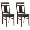 Image de Vidaxl chaise de salle à manger 2 pcs marron clair et noir