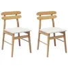 Image de Chaise de salle à manger vintage - vidaXL - Naturel et clair - Bois de caoutchouc massif - 435 x 445 x 775 cm