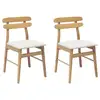 Image de Vidaxl chaise de salle à manger 2 pcs naturel et clair