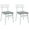 Image de Vidaxl chaise de salle à manger 2 pcs blanc et gris