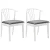 Image de Vidaxl chaise de salle à manger 2 pcs blanc et gris