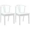 Image de Vidaxl chaise de salle à manger 2 pcs blanc et blanc