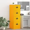 Image de Cabinet De Dossier 2 Pcs Jaune Moutarde 44 X 50 X 139 Cm Vidaxl
