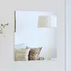Image de Miroir Mural Carré 50 X 50 Cm Verre Trempé Vidaxl