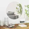 Image de Miroir Mural Rond Ø 50 Cm Verre Trempé Vidaxl