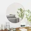 Image de Miroir Mural Rond Ø 60 Cm Verre Trempé Vidaxl