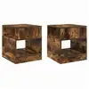 Image de Vidaxl table d'appoint 2 pcs chêne fumé 40,5 x 40 x 45 cm
