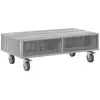 Image de Vidaxl table d'appoint avec roues gris sonoma 90 x 50 x 30 cm