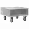 Image de Vidaxl table d'appoint avec roues gris béton 50,5 x 50 x 30 cm
