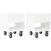 Image de Vidaxl table de chevet 2 pcs blanc 40,5 x 40 x 48 cm bois d'ingénierie