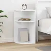 Image de VidaXL Table dappoint guéridon blanc brillant 296 x 296 x 60 cm - bois dingénierie