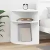 Image de Table D'appoint Blanc 39,7 X 39,7 X 60 Cm Bois D'ingénierie Vidaxl