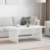 Image de Table Basse Blanc Brillant 93 X 53 X 33 Cm Bois D'ingénierie Vidaxl