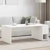Image de Table Basse Blanc 101,5 X 50 X 37 Cm Bois D'ingénierie Vidaxl