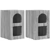 Image de Vidaxl table de chevet 2 pcs gris sonoma 29,5 x 33,5 x 50 cm