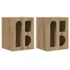 Image de Vidaxl table de chevet 2 pcs chêne artisanal 40 x 35 x 50 cm