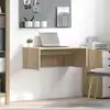 Image de Bureau Mural Chêne Sonoma 80 X 45 X 30 Cm Bois D'ingénierie Vidaxl