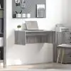 Image de Bureau Mural Gris Sonoma Bois D'ingénierie 80 X 45 X 30 Cm Vidaxl