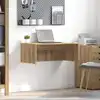 Image de Bureau Mural Chêne Artisanal Bois D'ingénierie 80 X 45 X 30 Cm Vidaxl