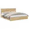 Image de Vidaxl lit de rangement chêne sonoma 180 x 200 cm bois d'ingénierie