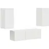 Image de Vidaxl ensemble de meuble tv mural 4 pc blanc bois d'ingénierie