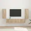 Image de Ensemble De Meuble Tv Mural 4 Pc Ch  ne Sonoma Bois D'ing ©nierie Vidaxl