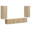 Image de Vidaxl ensemble de meuble tv mural 4 pc chêne sonoma bois d'ingénierie
